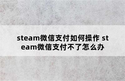 steam微信支付如何操作 steam微信支付不了怎么办